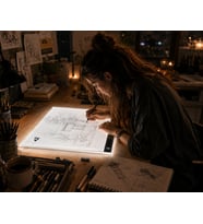 Monozone A2 LED Işıklı Çizim Kopyalama Tableti Eskiz Kaligrafi Anime Mimari Tasarım Işık Masası Grafik Tablet