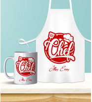 Kişiye Özel En İyi Chef- Aşçı Mutfak Önlüğü & Kupa Seti