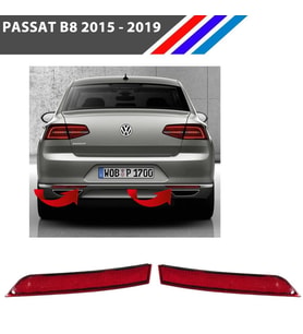 Passat B8 Sedan Arka Tampon Reflektörü Sağ Sol İç Kısım Takım