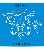 ARTDECO STENCİL 30X30CM DALDAKİ KAFES 156