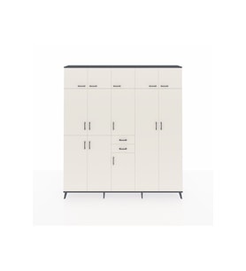 Arges Gardrop 10 Raflı 2 Çekmeceli 3 Askılı 220x30x243 Antrasit-Aytaşı
