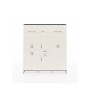 Arges Gardrop 10 Raflı 2 Çekmeceli 3 Askılı 220x30x243 Antrasit-Aytaşı