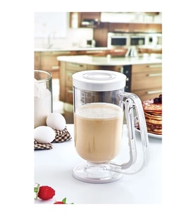 Pankek Dağıtıcı Hamur Porsiyonlayıcı Şekillendirici 900 ml Dökme Aparatı Beyaz