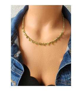 Peridot Taşı Minimal Kolye