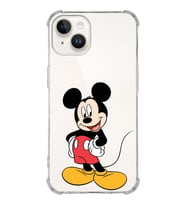 Apple iPhone 14 Uyumlu Köşe Korumalı Antişok Kapak Mickey Mouse Tasarımlı Şeffaf  Kılıf