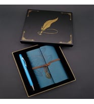 Metal Kalem Mi Deri Defter Dekoratif Hediyelik