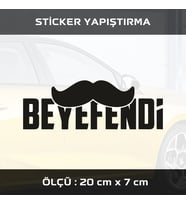 beyefendi yazı siyah etiket sticker - 2 adet çıkartma araba motosiklet kask atv tablet pc buzdolabı otomobil bilgisayar uyumlu