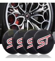 Ford St Logo Amblem Jant Göbeği 56 mm Metal 3M Yapışkanlı 4 Adet