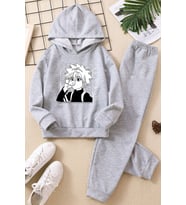 Çocuk Killua Zoldyck Eşofman Takımı (Gri)