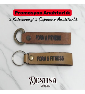 Destina Ahşap Promosyon Anahtarlık-10 Adet Anahtarlık