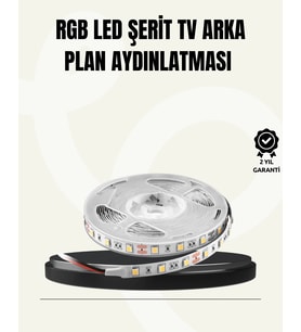 Tv Arkası Led Şerit Işık Otomatik Açma Kapama Özellikli 2mt