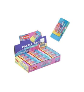 Mikro Silgi Soft Pastel Renkler 2B Öğrenci Silgisi (24 Lü Paket)