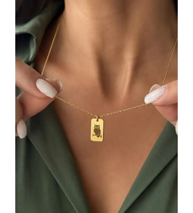 Kişiye Özel Minimalist Kuş Model Kolye 925K Gümüş (Gold)