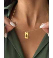 Kişiye Özel Minimalist Kuş Model Kolye 925K Gümüş (Gold)