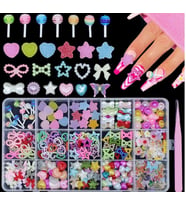 Fontenay 15 Farklı Çeşit 3D Tırnak Süsleri Tırnak Charm Nail Charms Nail Art Objeleri Tırnak Süs