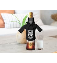 BK Gift Kişiye Özel Mini Siyah İçki Şişesi Tişörtü , Ev Bar Dekoru, Rakı, Rakı Şişesi Tişörtü, Ev Barı-3