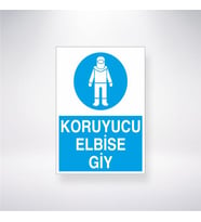 Koruyucu Elbise Giy 21x28 Arkası Yapışkanlı Levha