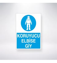 Koruyucu Elbise Giy 21x28 Arkası Yapışkanlı Levha