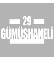 29 Gümüşhaneli Araba Sticker siyah 16x9 CM (Beyaz)