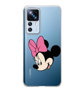 Xiaomi Mi 12t Pro  Kamera korumalı Kapak Minnie Mouse Tasarımlı  Şeffaf Kılıf