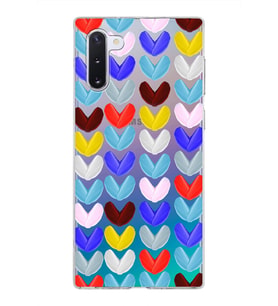 PrintiFy Samsung Galaxy Note 10 ile Uyumlu 1mm Slim Fit Water Color 1 Baskılı Şeffaf  Kılıf