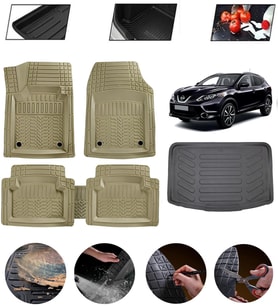 Nissan Qashqai 2013-2021 Visia Uyumlu Paspas Araca Özel Bagaj Havuzu MBS Bej