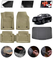 Nissan Qashqai 2013-2021 Visia Uyumlu Paspas Araca Özel Bagaj Havuzu MBS Bej