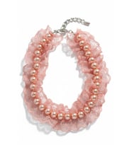 İncili Köpek Kolye- Tasma - Collar (Pembe)