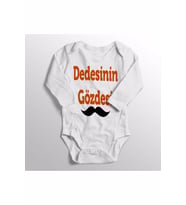 Bebek Beyaz Dedesinin Gözdesi Yazısı Baskılı Body Zıbın