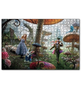 Cakapuzzle Alice Harikalar Diyarında Görseli  Puzzle Yapboz MDF (Ahşap) (120 Parça)