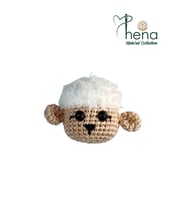 Hena Collections Kuzu Anahtarlık (Beyaz, Amigurumi, Organik)