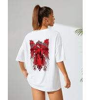 Unisex My Regilion Tasarım Basklı Tshirt (A.Beyaz)