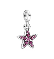 Nur Silver Pembe Taşlı Yıldız Me Gümüş Charm NUR-BL00102