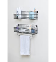 Metal Mutfak Banyo Duvar Havluluk Rafı 2’li Set WD239
