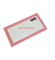 Samsung Galaxy NOTE 10 Arka Pil Batarya Kapağı (CAM+KAMERA LENSLİ) BEYAZ
