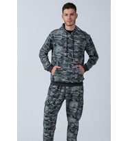 ALEXANDERGARDI KAMUFLAJ DESENLİ KAPÜŞONLU SWEATSHİRT (E21-72101-UST) (Gri)