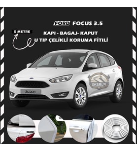 Ford Focus 3.5 Oto Araç Kapı Koruma Fitili 5metre Parlak Beyaz Renk