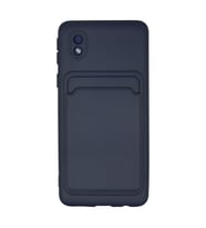 Samsung Galaxy A01 Core Kılıf Kelvin Kartvizitli Silikon - Lacivert