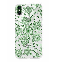 Apple iPhone XS Uyumlu Kamera Korumalı Tıpalı Kapak Nostalji Desen TasarımlıŞeffaf Kılıf