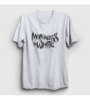 Presmono Unisex Beyaz Logo Motionless In White T-Shirt 166181tt (Beyaz)
