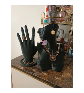 21cm Dekoratif Takı Organizer Manken Standı Set Şık Makyaj Mücevher Kolye Tasarım Sergi Yüzük