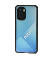 Xiaomi Poco F3 Kılıf Miami Şeffaf Silikon - Siyah
