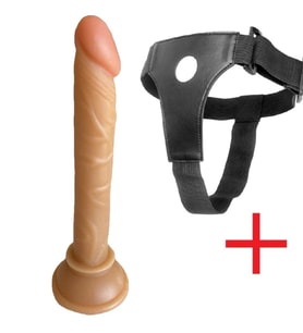 Erox Dildo Blues Anal ve Vajinal Yumuşak Doku Kemerli Realistik Penis 14 cm