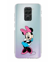 Xiaomi Redmi Note 9  Kamera Korumalı Kapak Minnie Mouse Tasarımlı Şeffaf  Kılıf