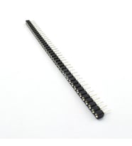 1x40 Pin Precision Dişi Header Tek Sıra 2.54mm 180 Derece Yuvarlak Kırılabilir Bölünebilir