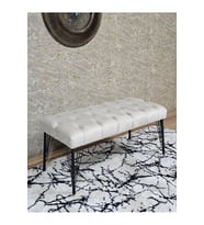 Siyah Boyalı Tel Ayaklı 90 cm Puf Bench - Puf - Bench - Kasalı Oturak - Oturak - Yatak Ucu Puf Krem Renk 90 x 41 Boyut/Ebat (Çok Renkli)