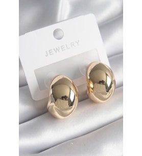 Pirinç Gold Renk Halka Model Kadın Küpe