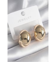 Pirinç Gold Renk Halka Model Kadın Küpe