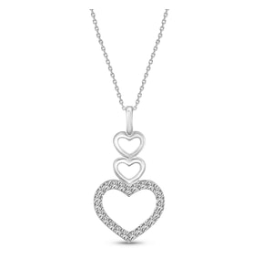 0.10 Karat Tasarım Pırlanta Kolye (Beyaz-Rose Gold)