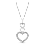0.10 Karat Tasarım Pırlanta Kolye (Beyaz-Rose Gold)